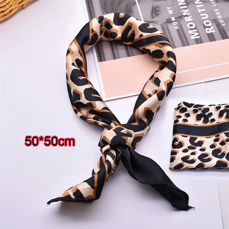 Leopard Animal Print Scarf - Skinny