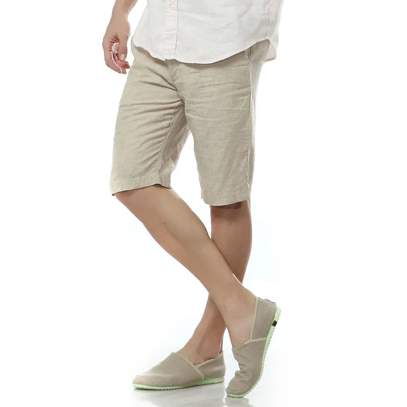 Pure Linen Casual Shorts - Longer length