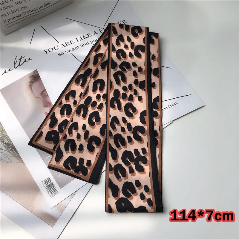 Leopard Animal Print Scarf - Skinny