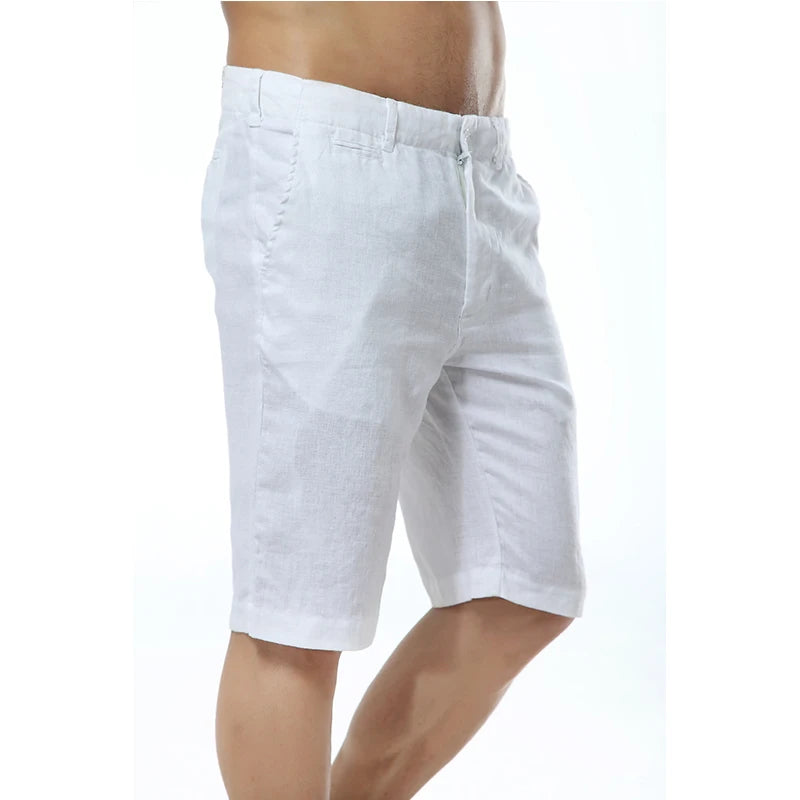 Pure Linen Casual Shorts - Longer length