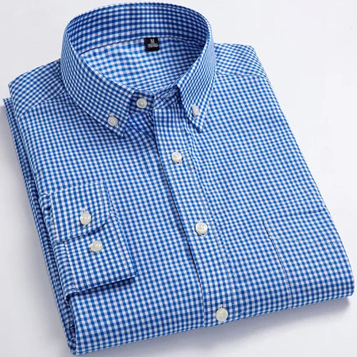 Plaid Cotton Dress Shirt
