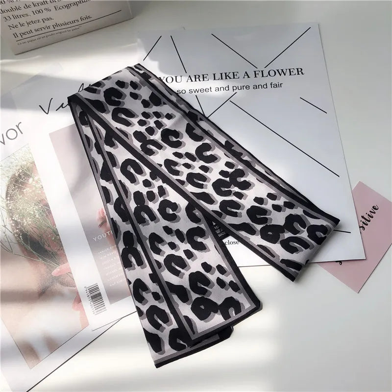 Leopard Animal Print Scarf - Skinny