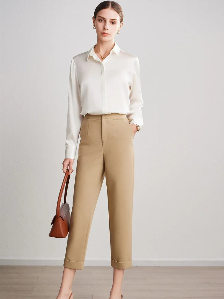 Silk Blend Blouse Shirt