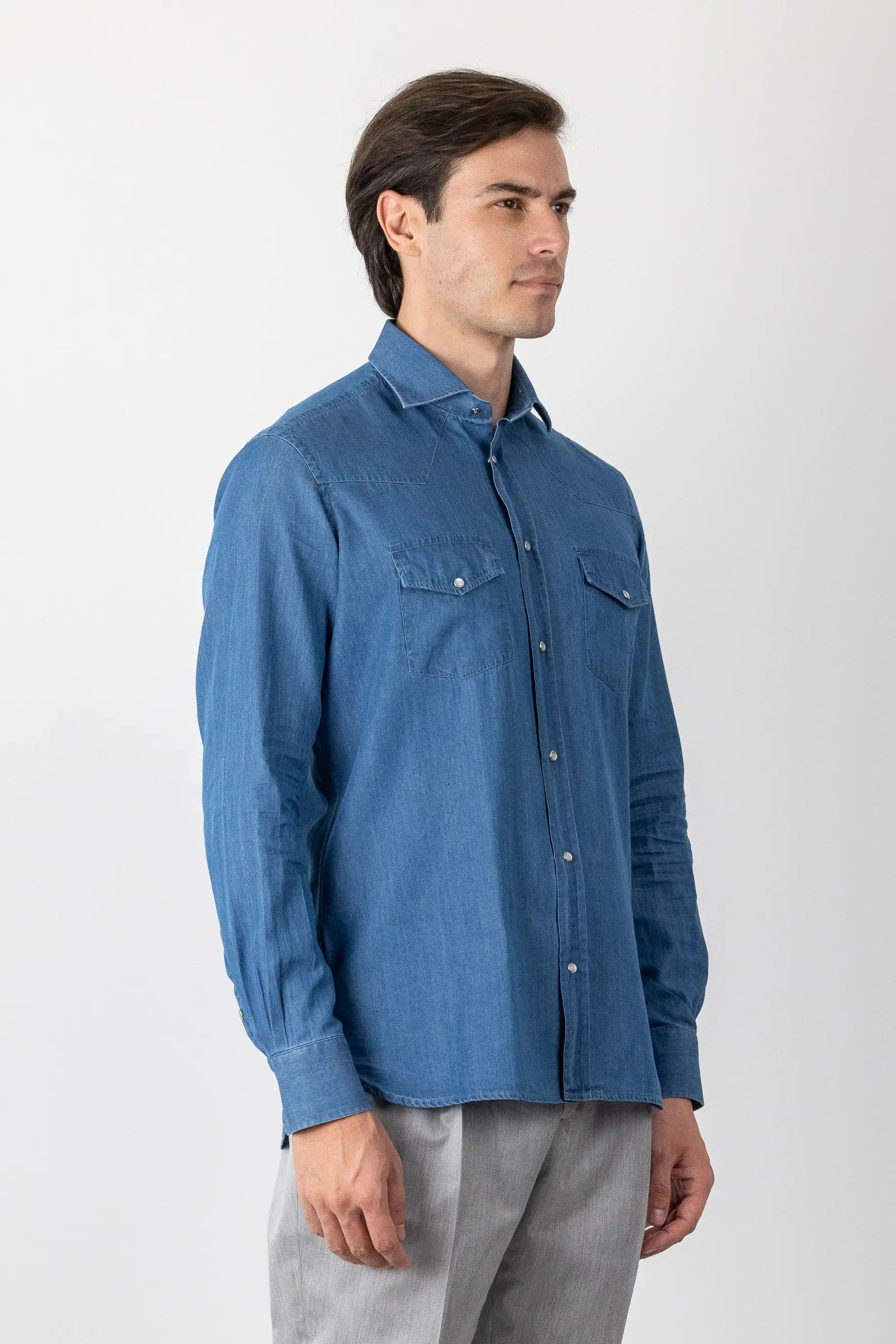 100% Cotton Blue Denim Shirt