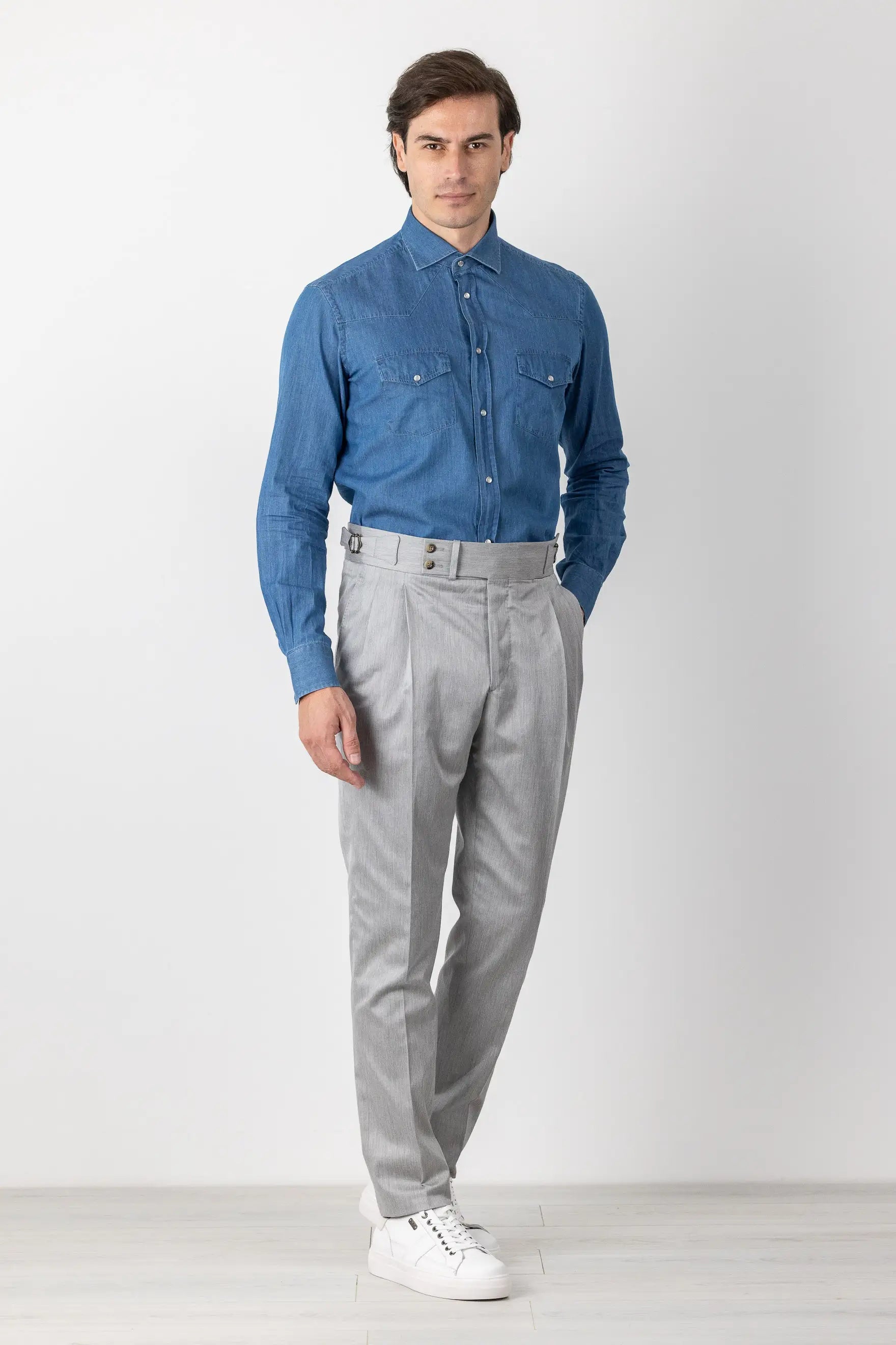 100% Cotton Blue Denim Shirt