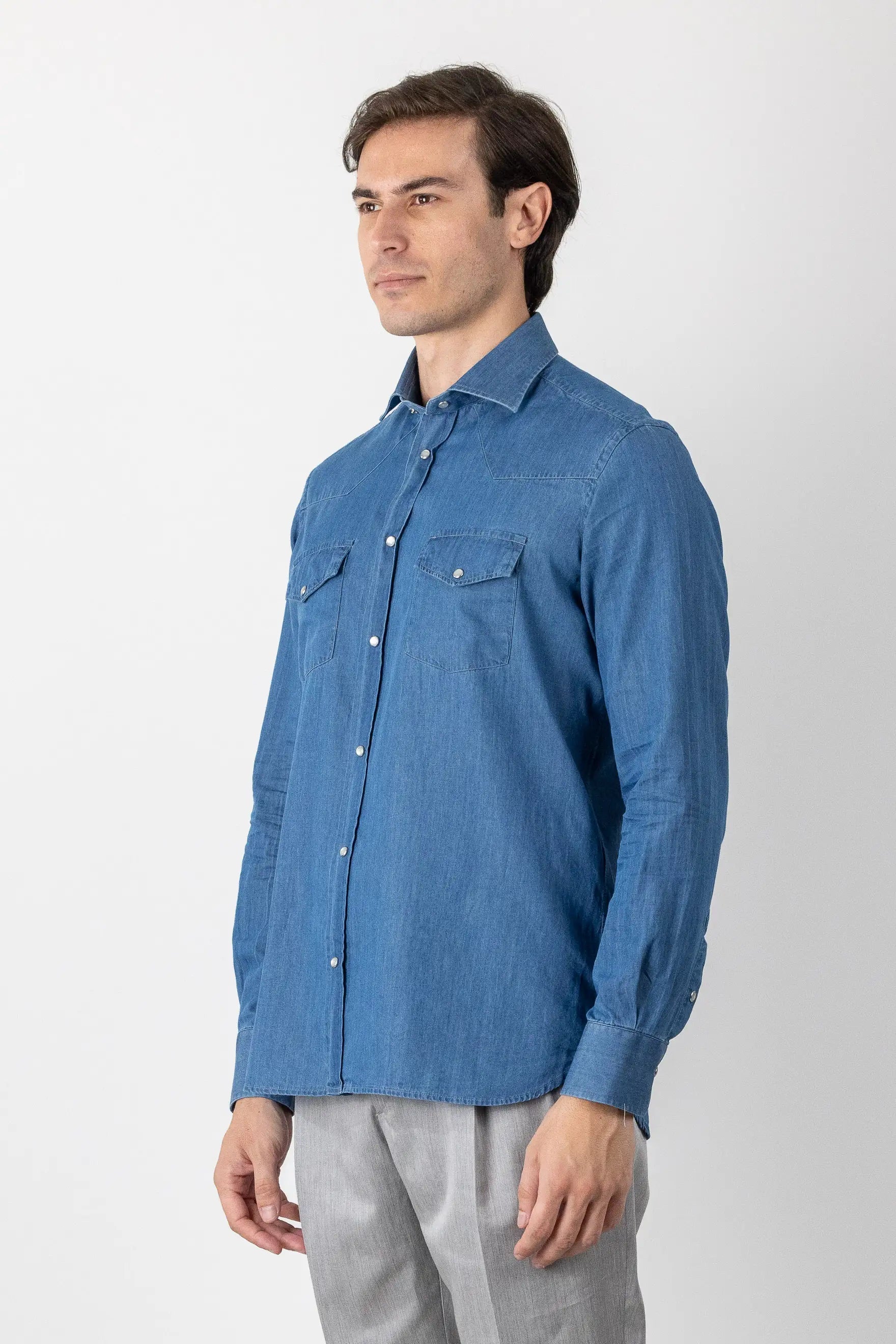100% Cotton Blue Denim Shirt