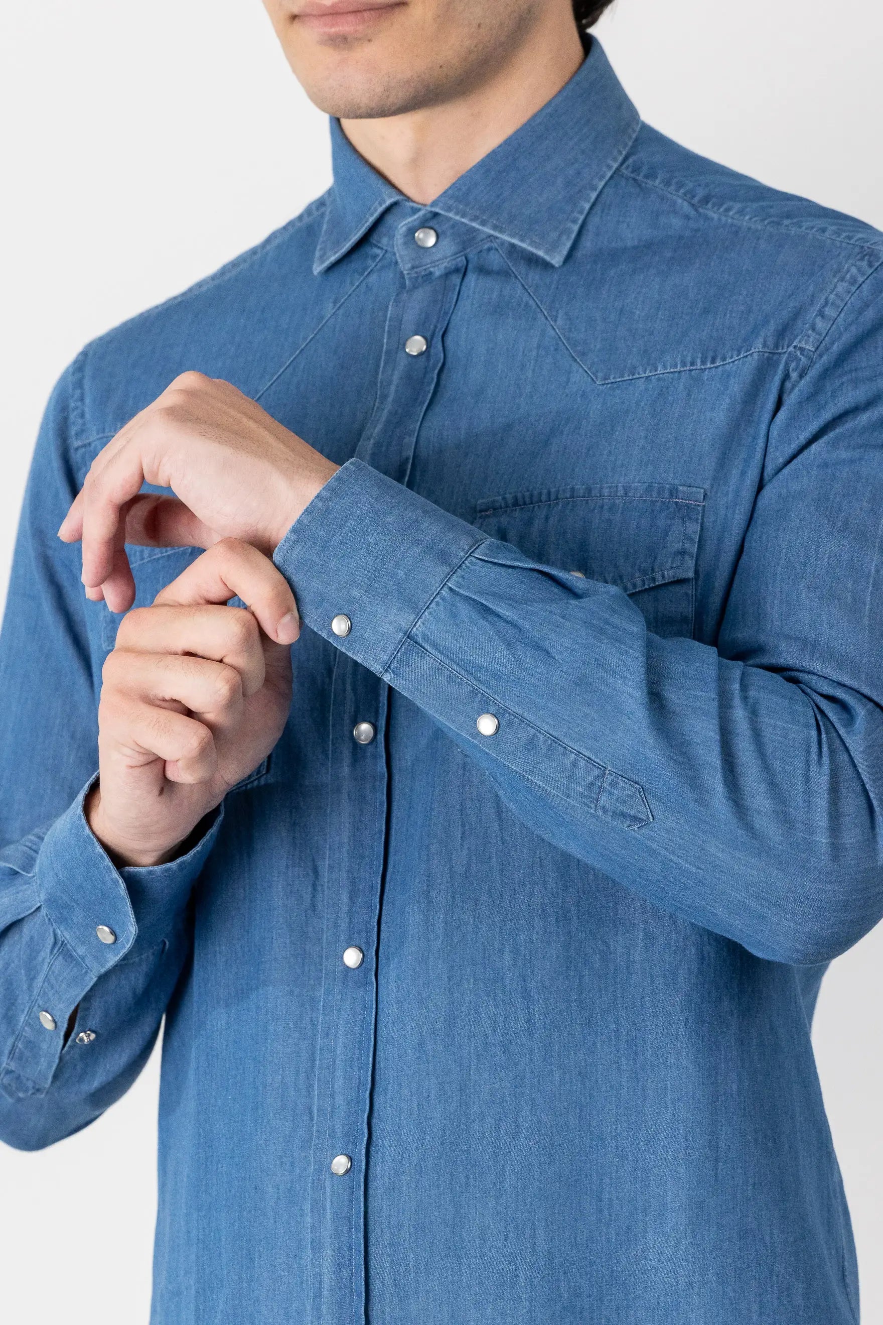 100% Cotton Blue Denim Shirt