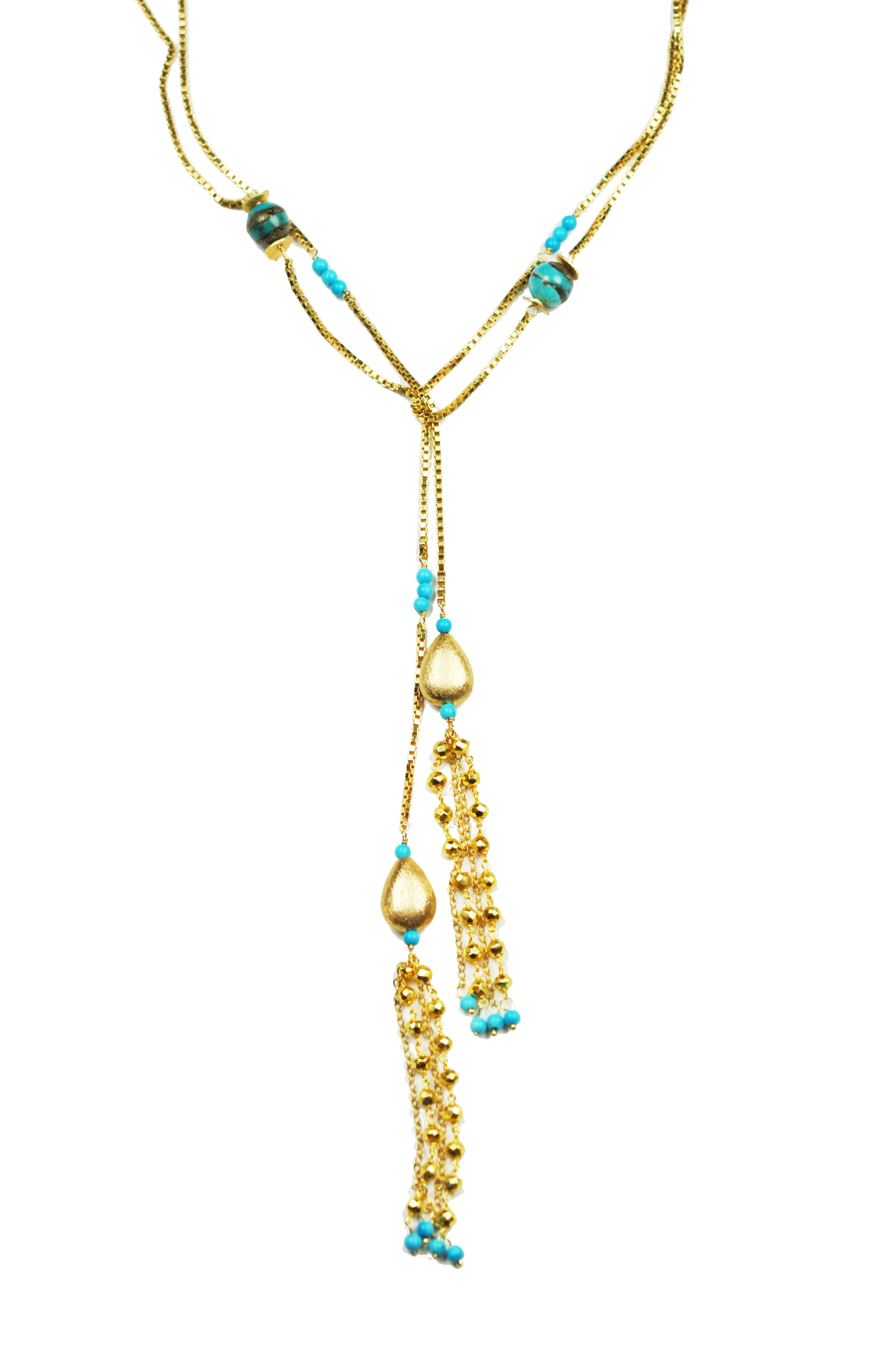 Turquoise Lariat Necklace