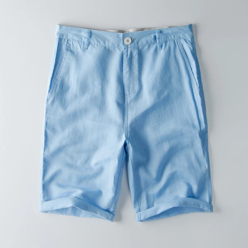 Cotton/Linen Blend Casual Shorts