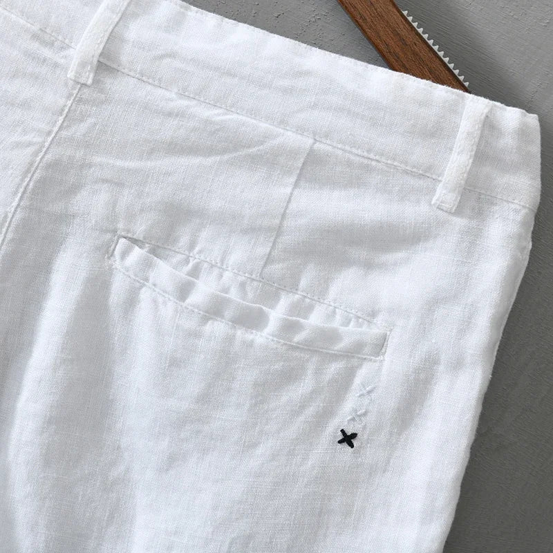 Pure Linen Casual Shorts