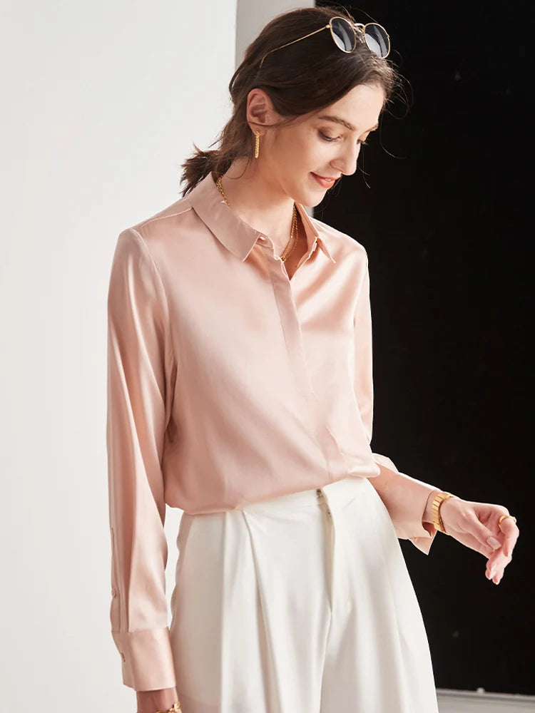 Silk Blend Blouse Shirt