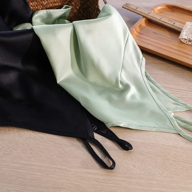 Satin Spaghetti Strap Tank Top
