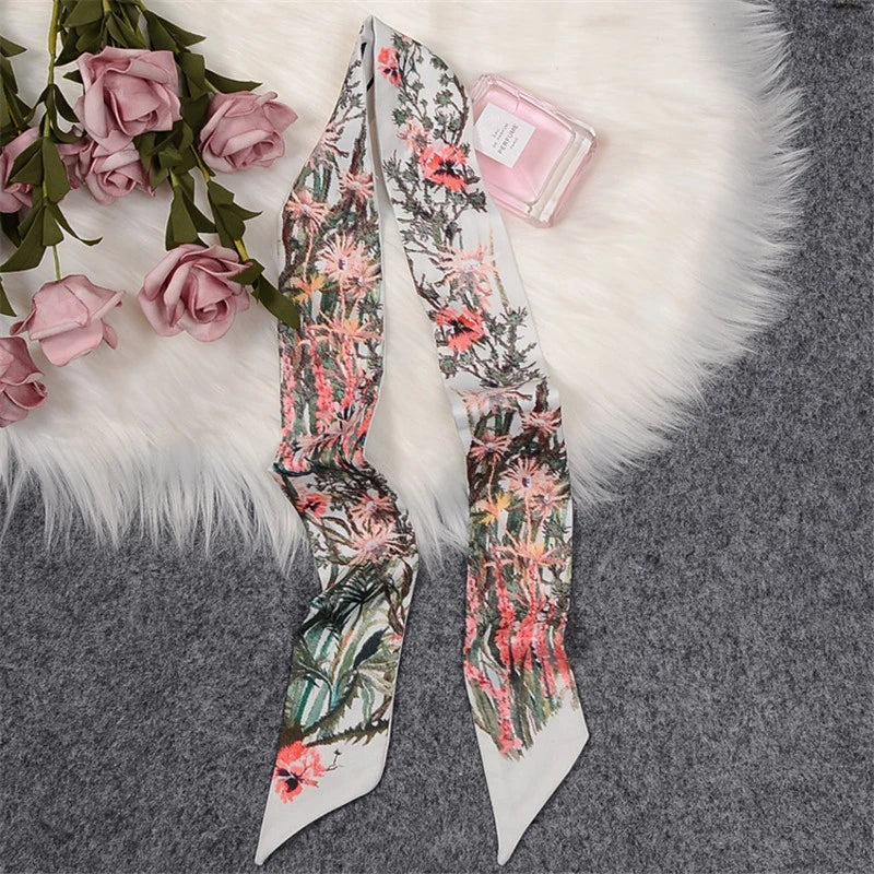 Tropic Affair Silk Skinny Scarf