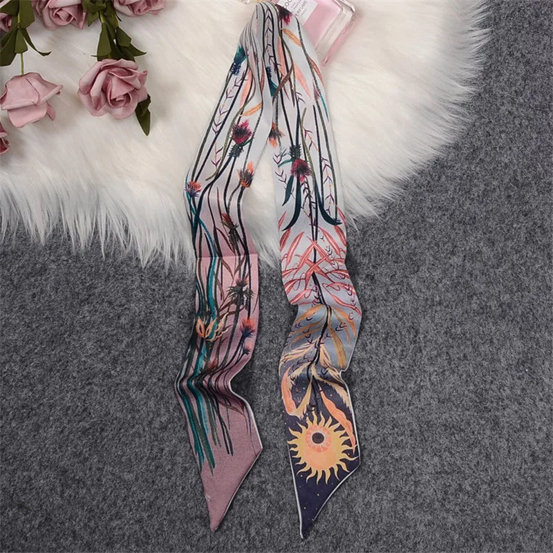 Tropic Affair Silk Skinny Scarf