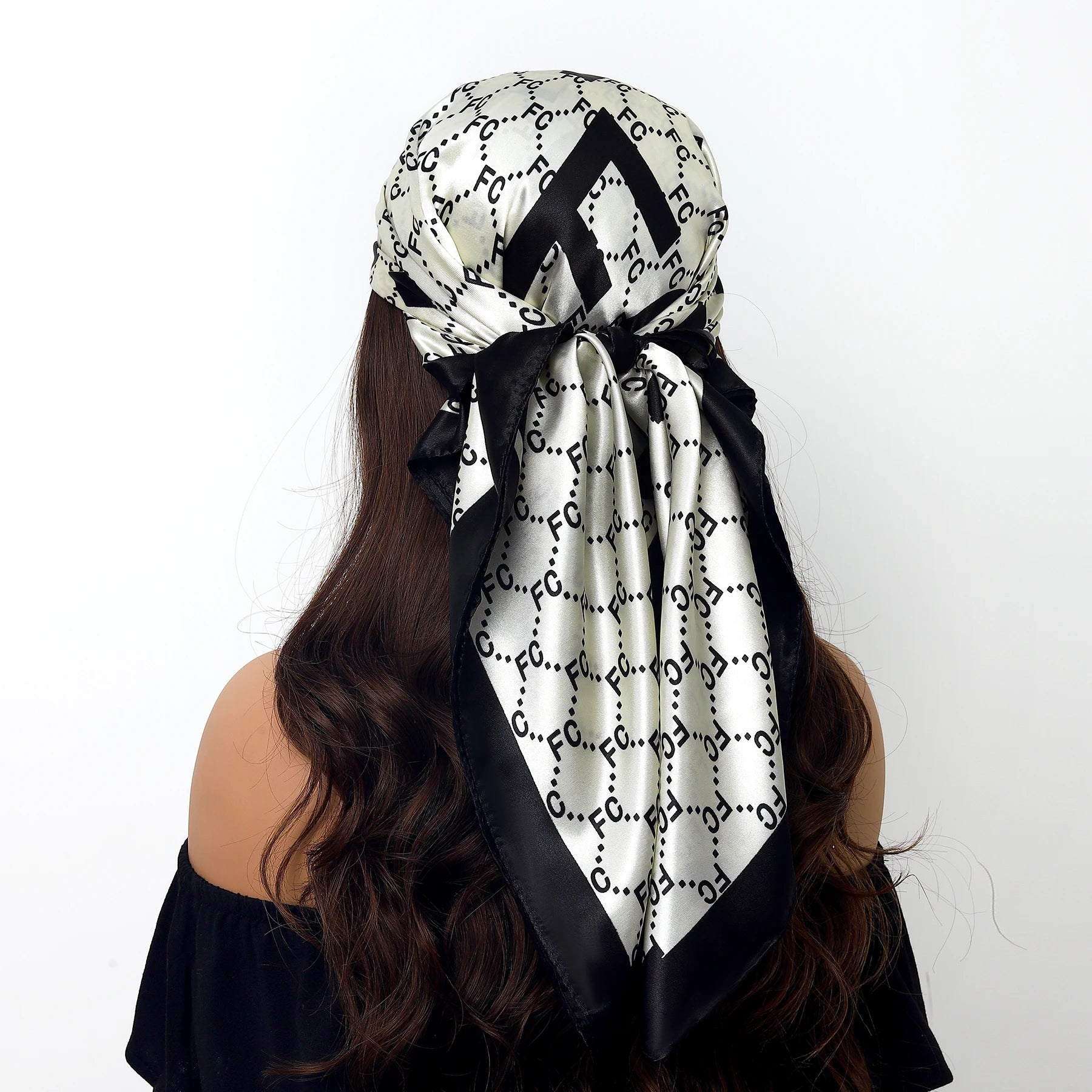 Colorful Silk-Feel Square Scarf