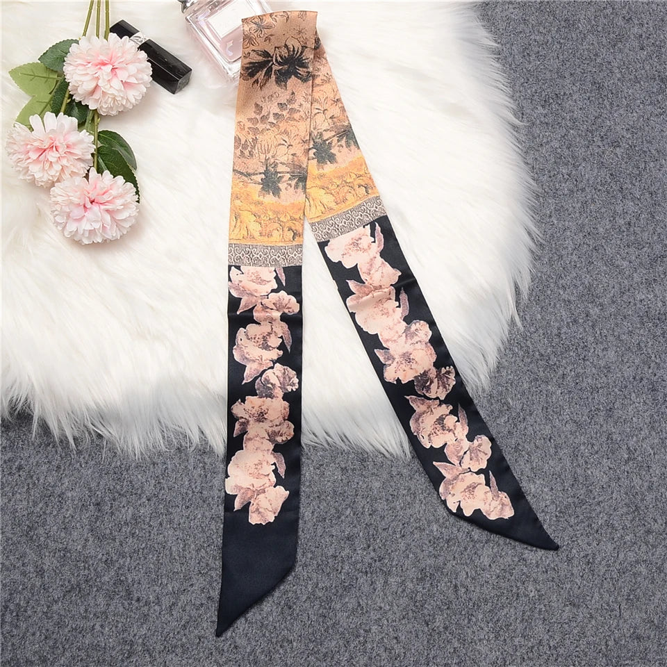 Tropic Affair Silk Skinny Scarf