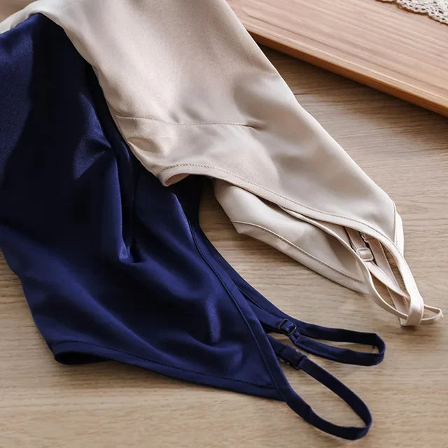 Satin Spaghetti Strap Tank Top