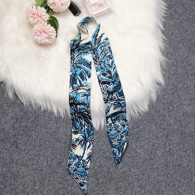 Tropic Affair Silk Skinny Scarf