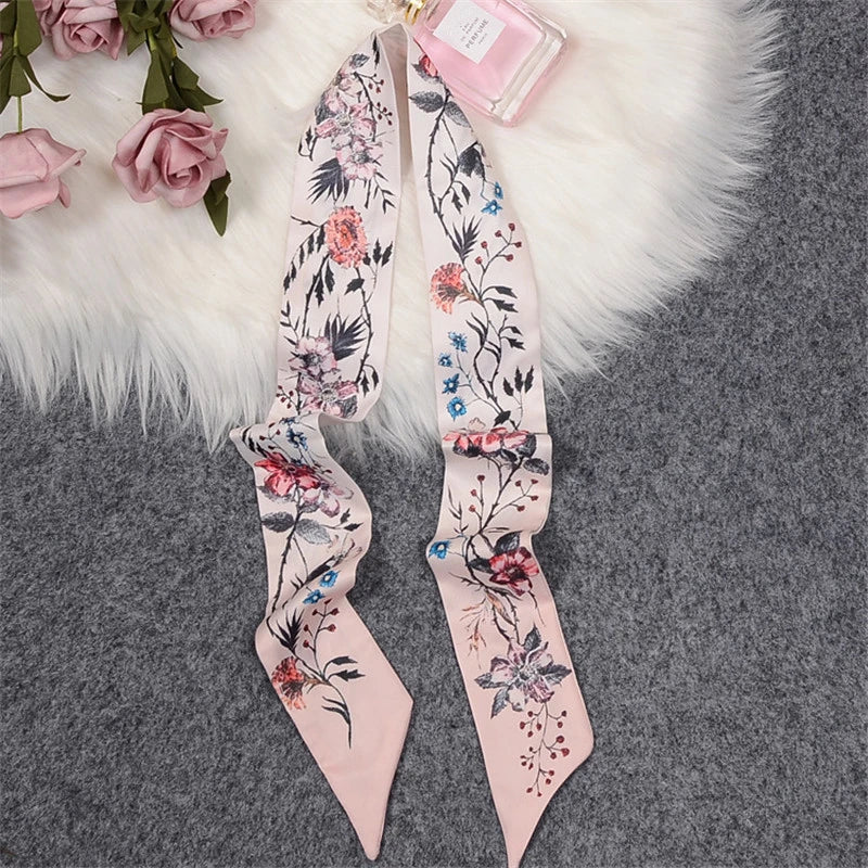 Tropic Affair Silk Skinny Scarf