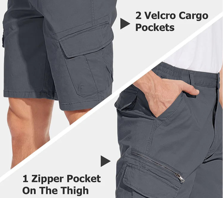 Summer Cotton Cargo Shorts