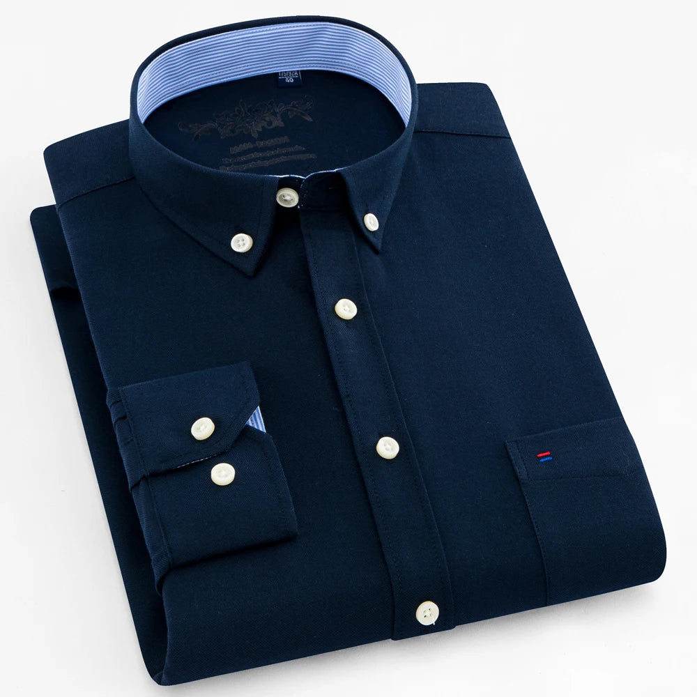 Checked/Striped Cotton Blend Shirt