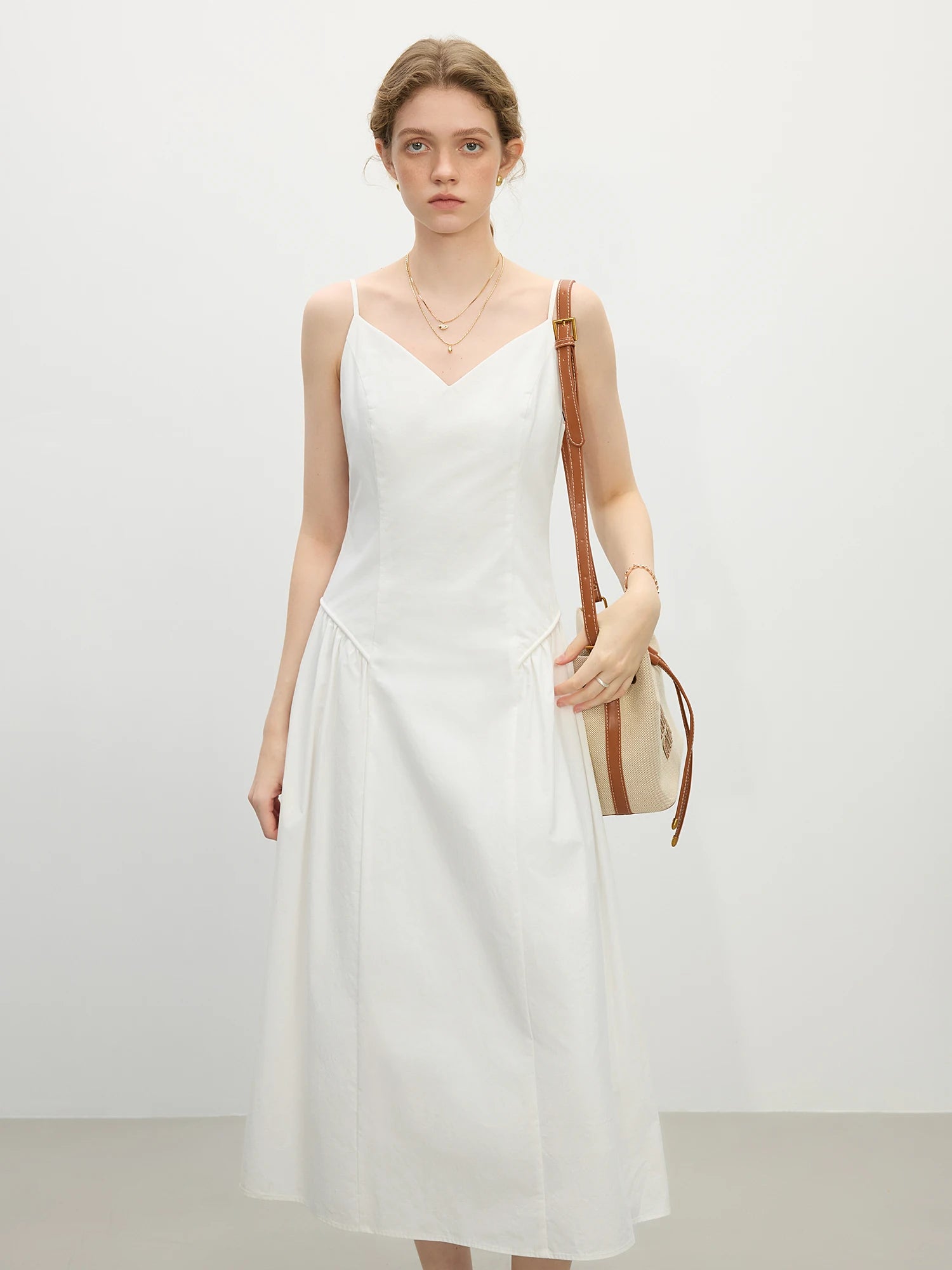 Strappy Cotton A-Line Dress