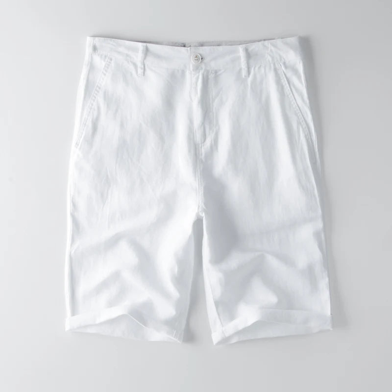 Cotton/Linen Blend Casual Shorts