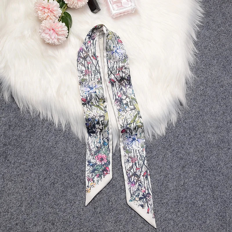 Tropic Affair Silk Skinny Scarf