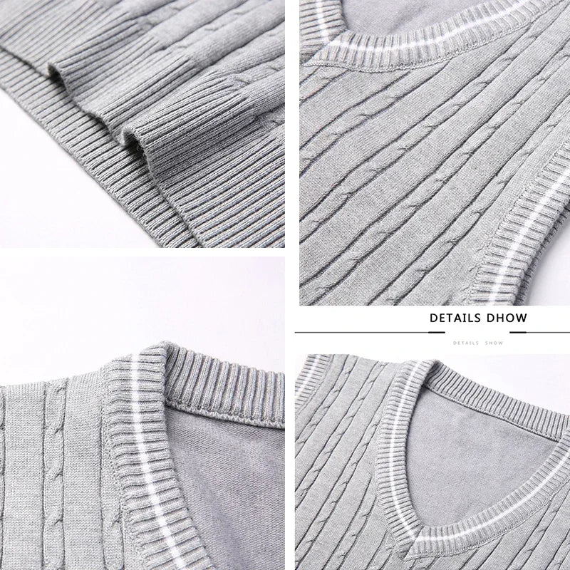 Slim Knit V-Neck Sweater Vest