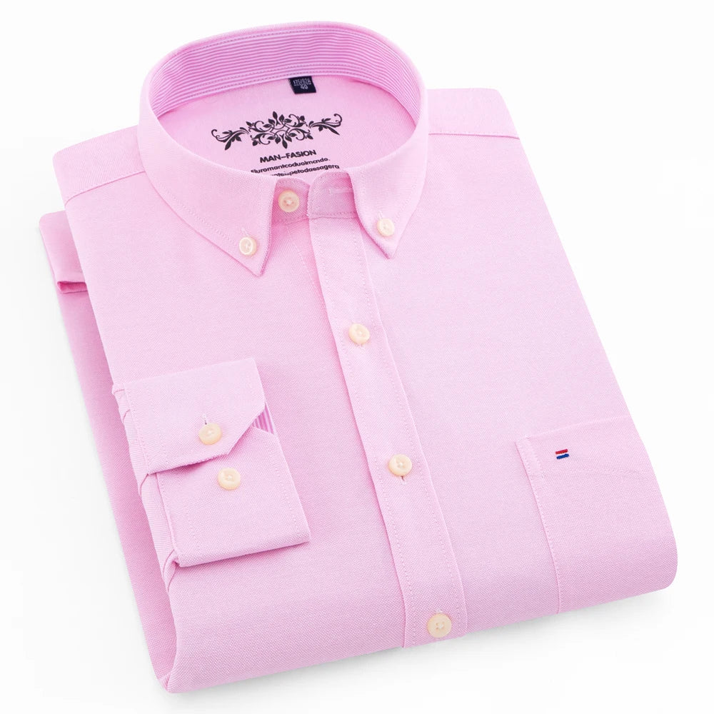 Checked/Striped Cotton Blend Shirt
