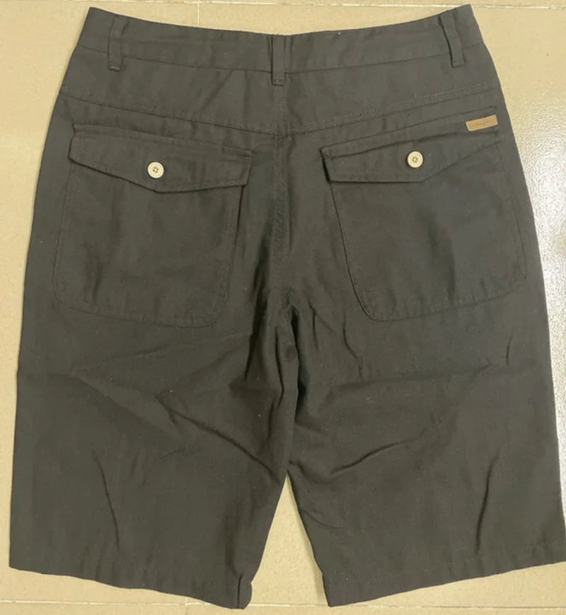 Cotton/Linen Blend Casual Shorts