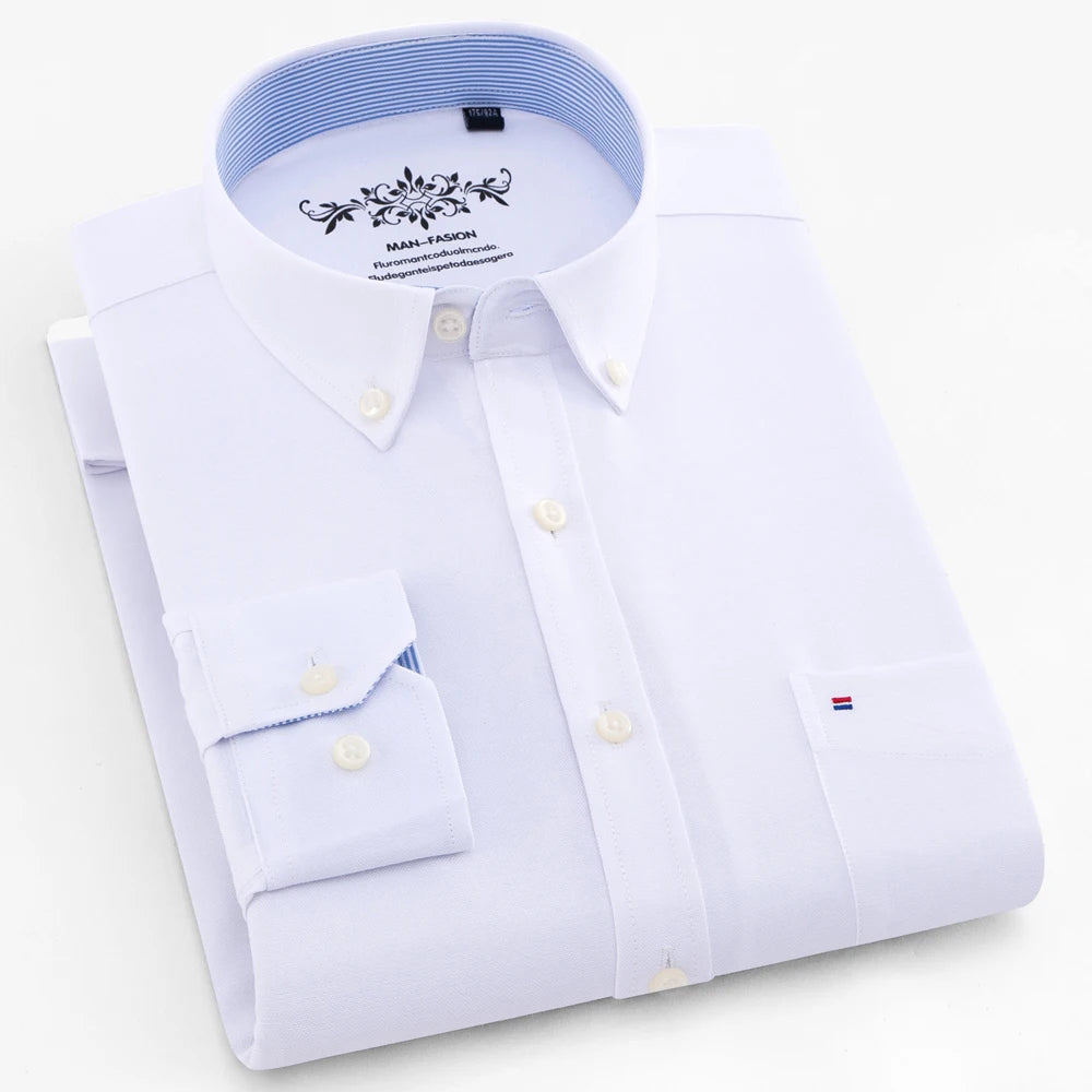 Checked/Striped Cotton Blend Shirt