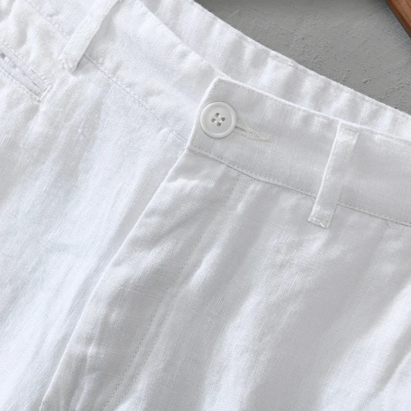 Pure Linen Casual Shorts