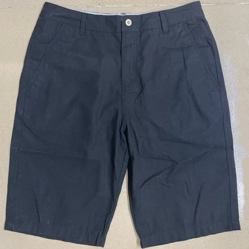 Cotton/Linen Blend Casual Shorts