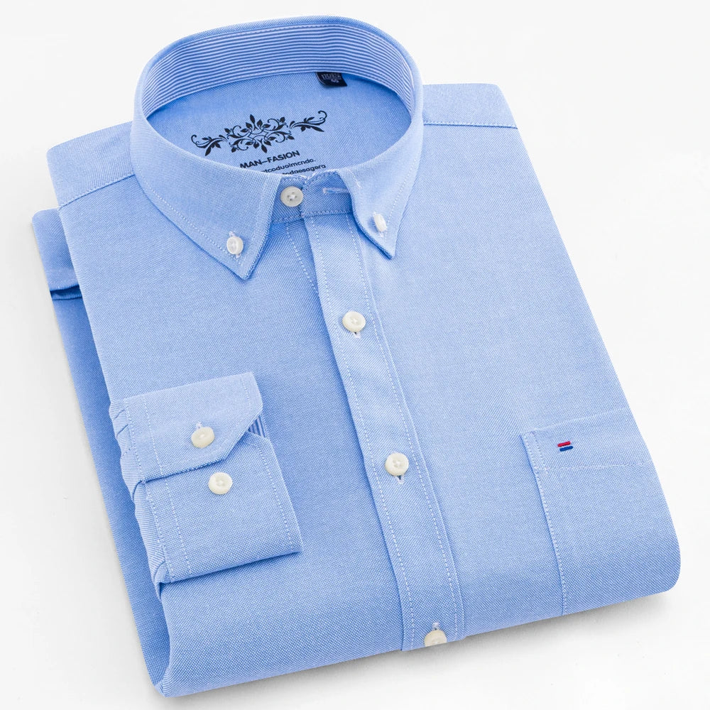 Checked/Striped Cotton Blend Shirt