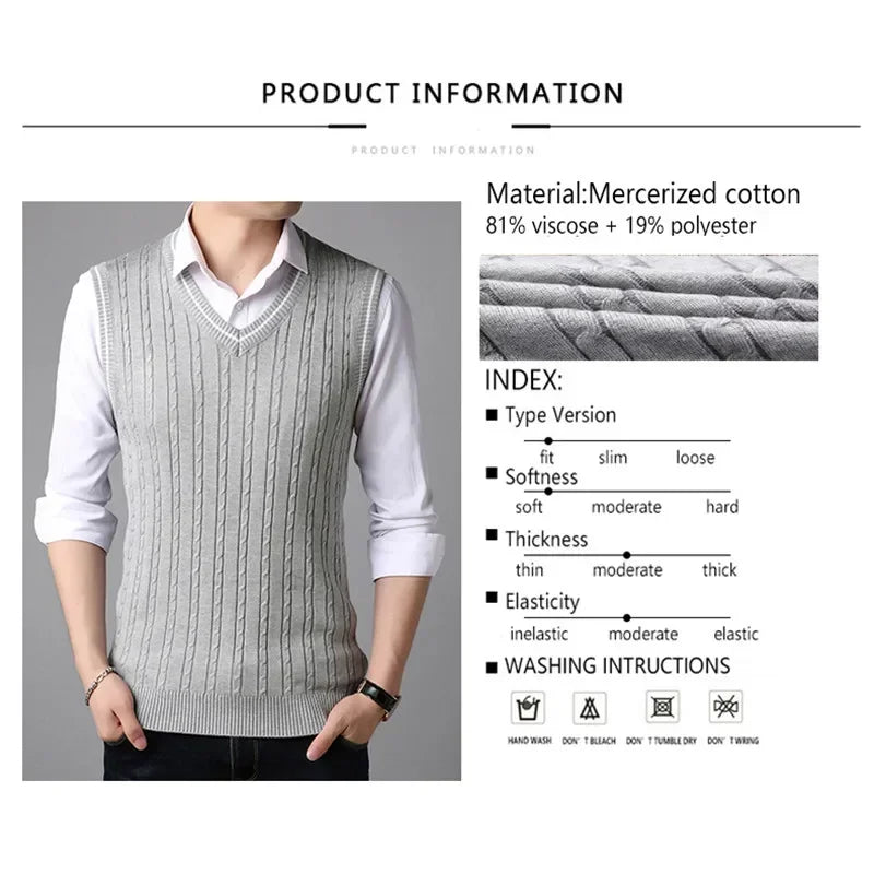 Slim Knit V-Neck Sweater Vest