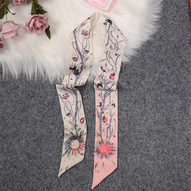 Tropic Affair Silk Skinny Scarf