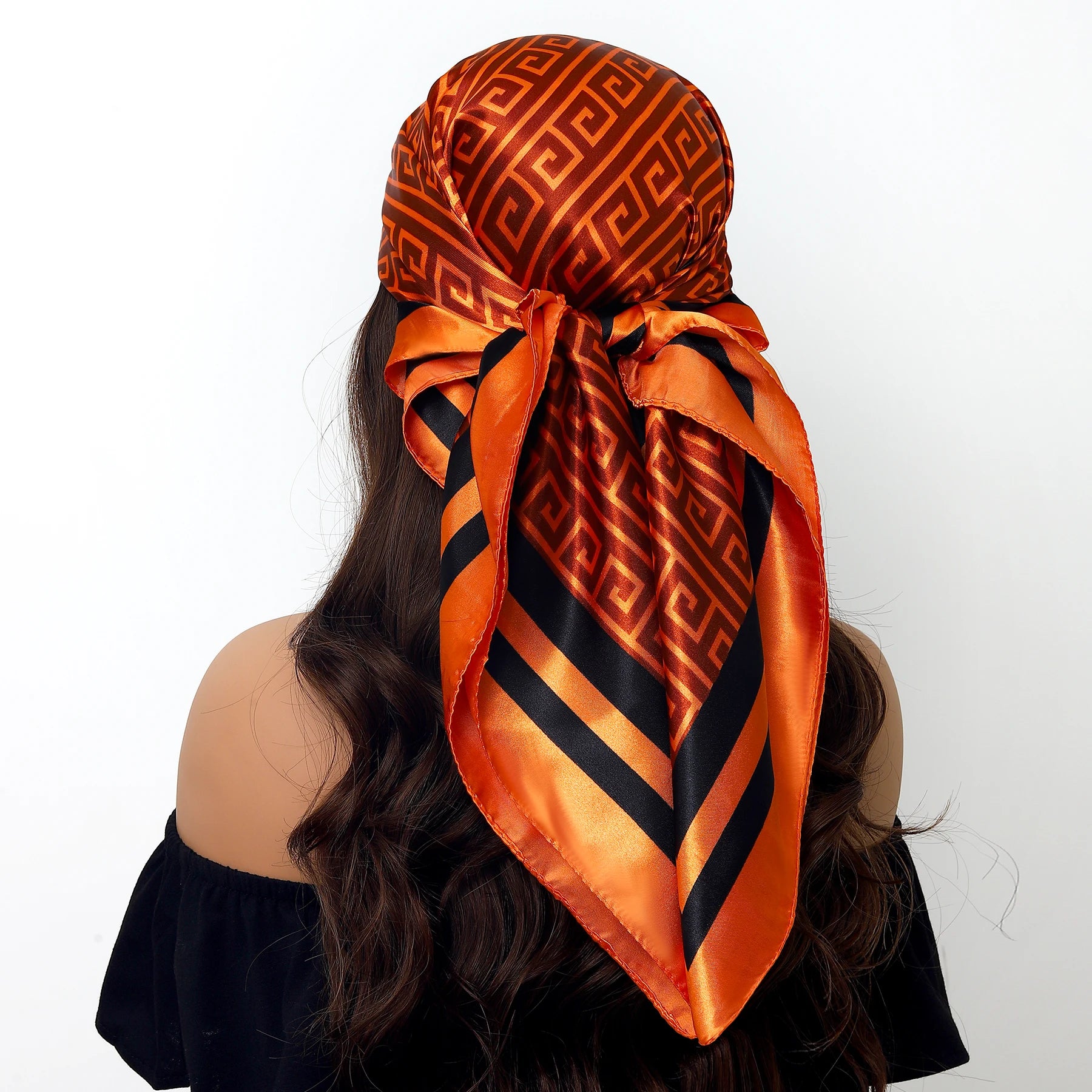 Colorful Silk-Feel Square Scarf