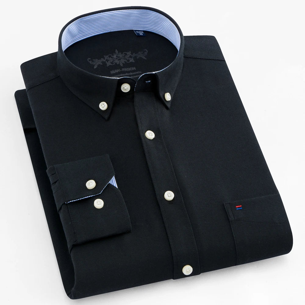 Checked/Striped Cotton Blend Shirt