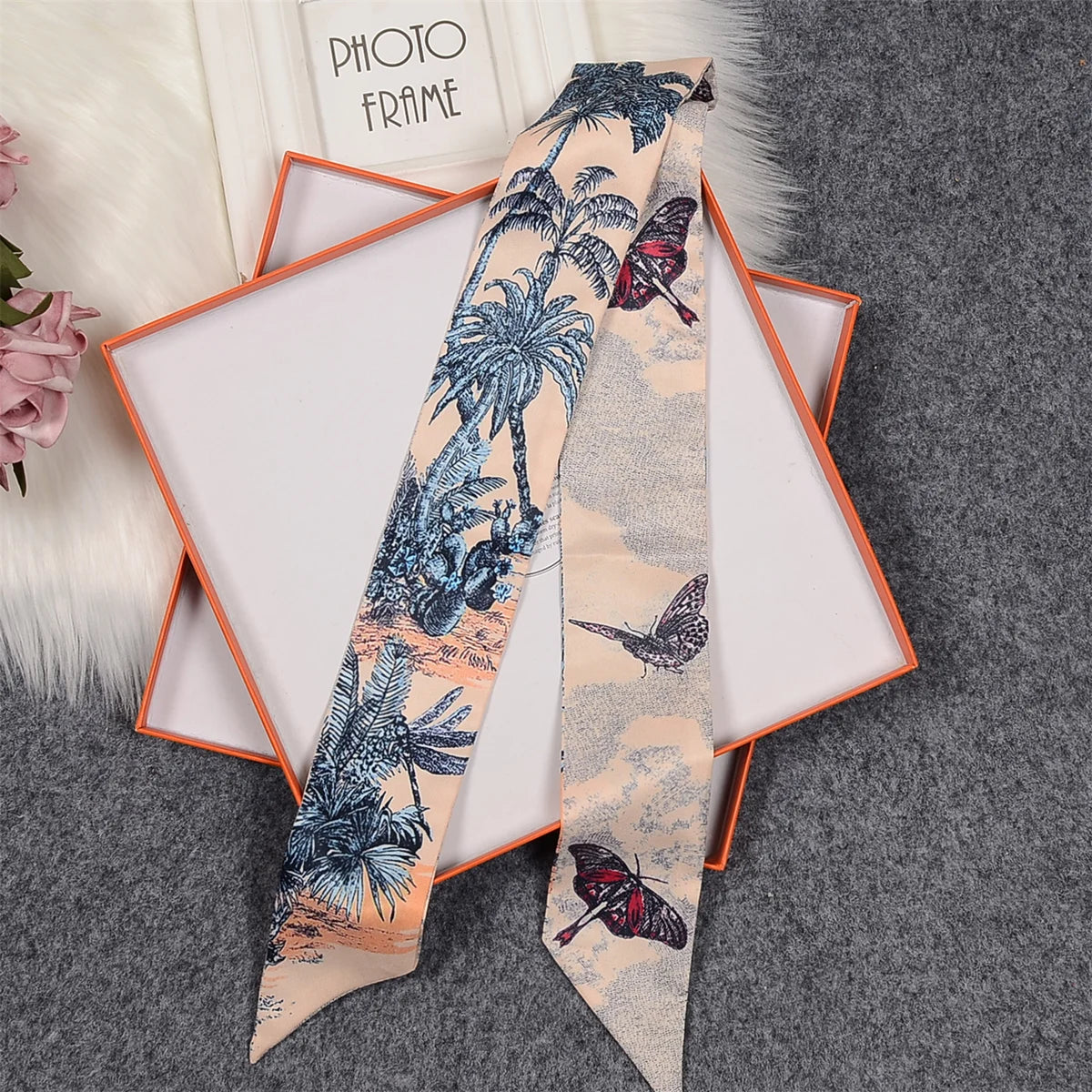 Tropic Affair Silk Skinny Scarf