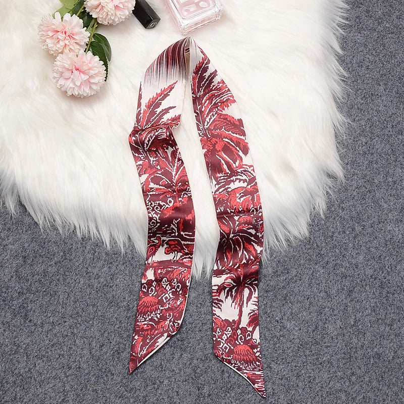 Tropic Affair Silk Skinny Scarf