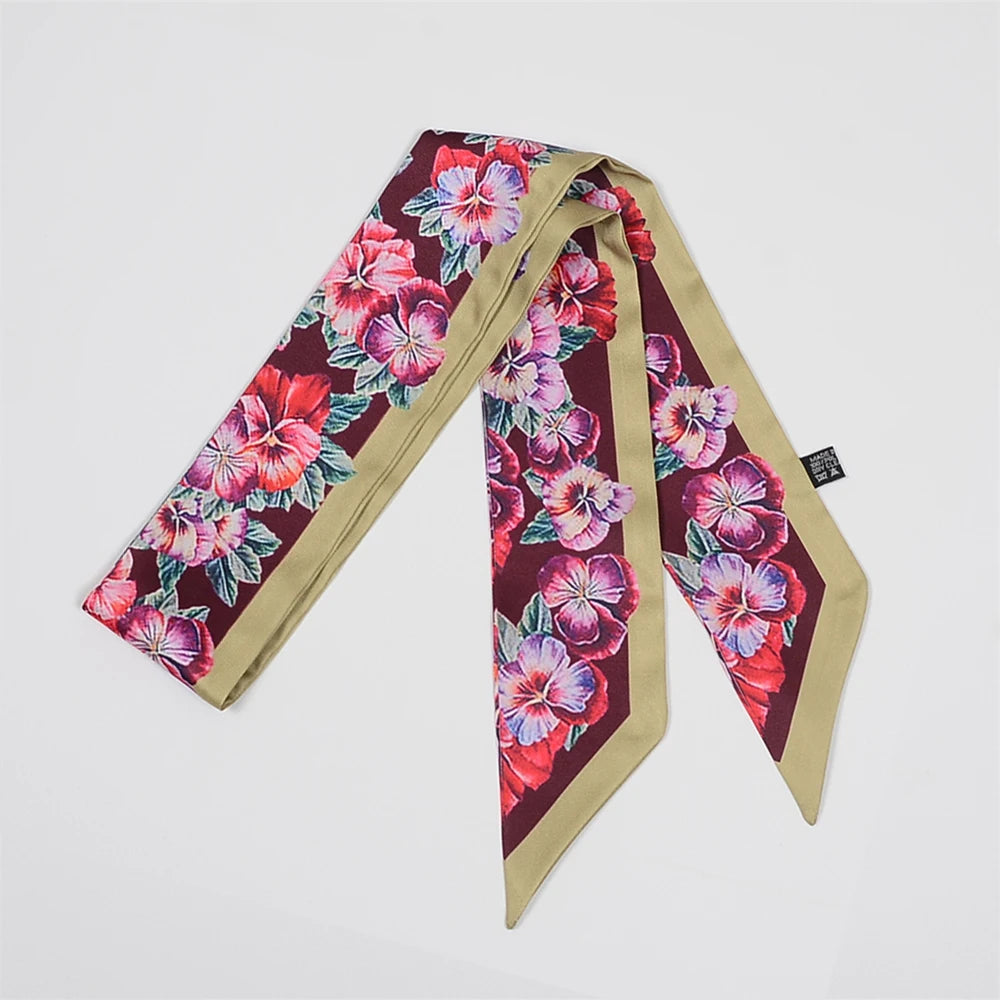 Tropic Affair Silk Skinny Scarf