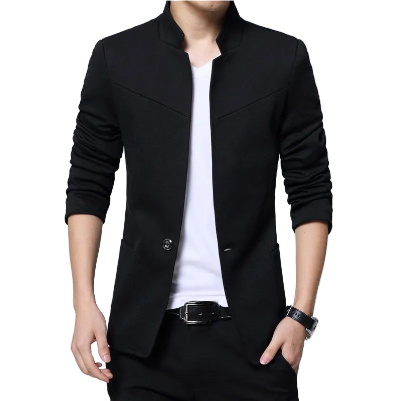 Stand Collar Slim Fit Blazers Jacket