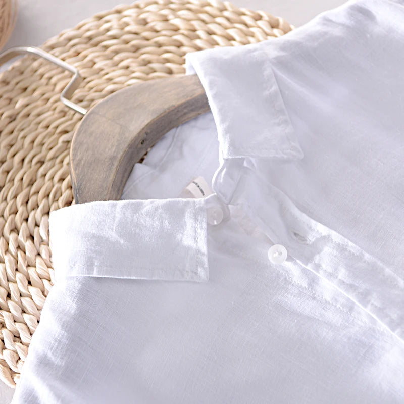 Unisex 100% Linen Long-Sleeved Shirt