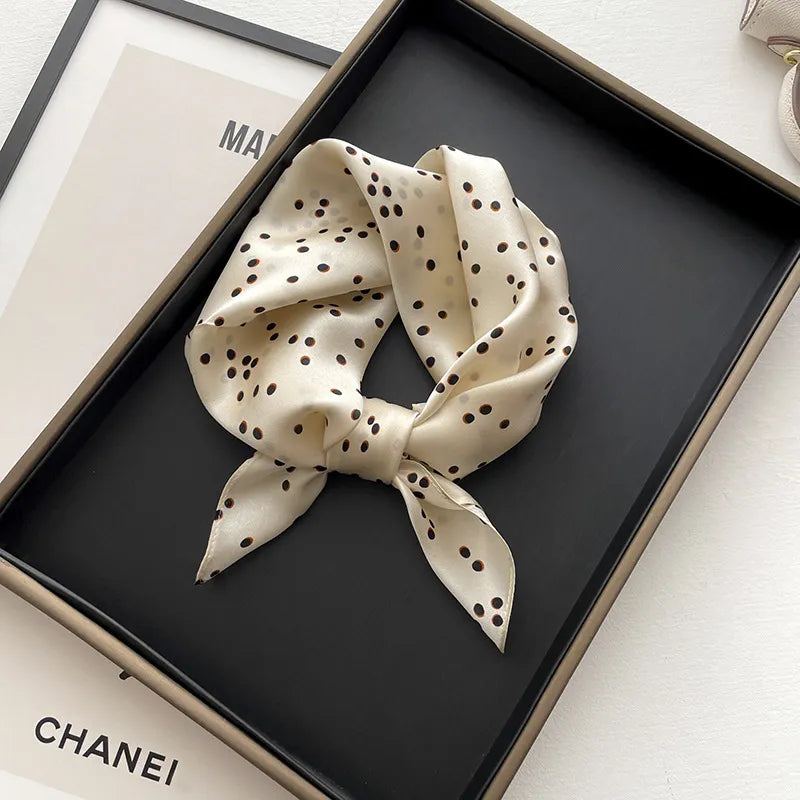 Polka Dot Silk Scarf