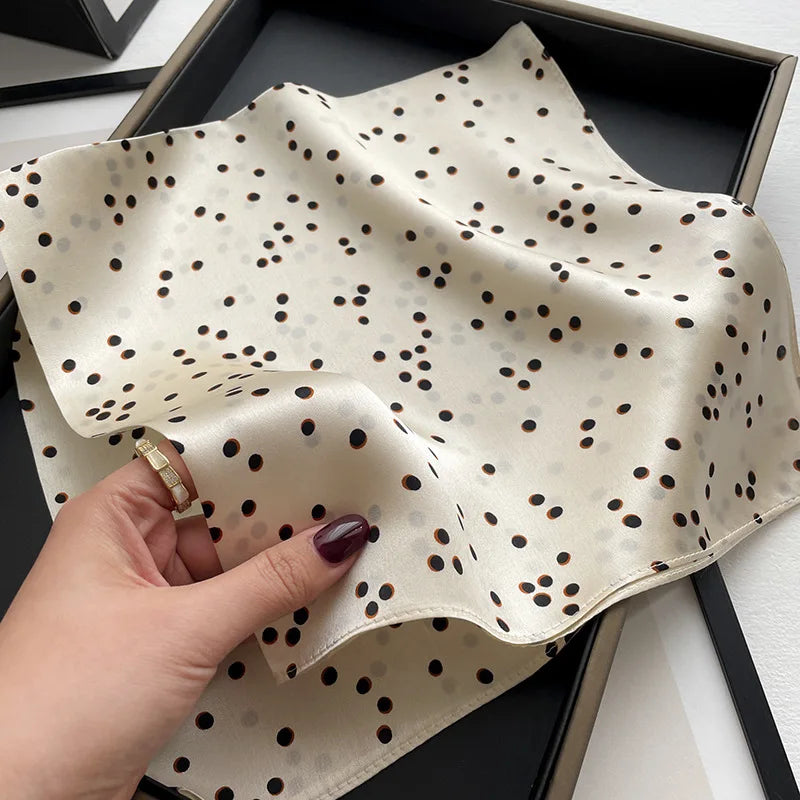 Polka Dot Silk Scarf