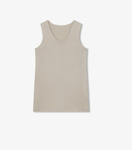 Silk U-Neck Straight Knitted Top