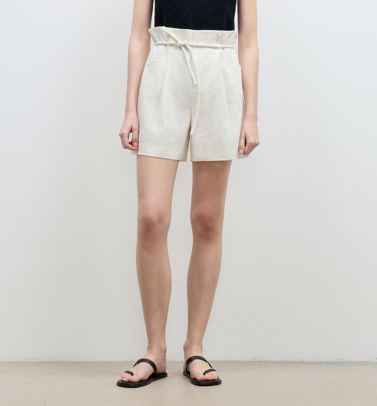 Drawstring High Waist Shorts Women