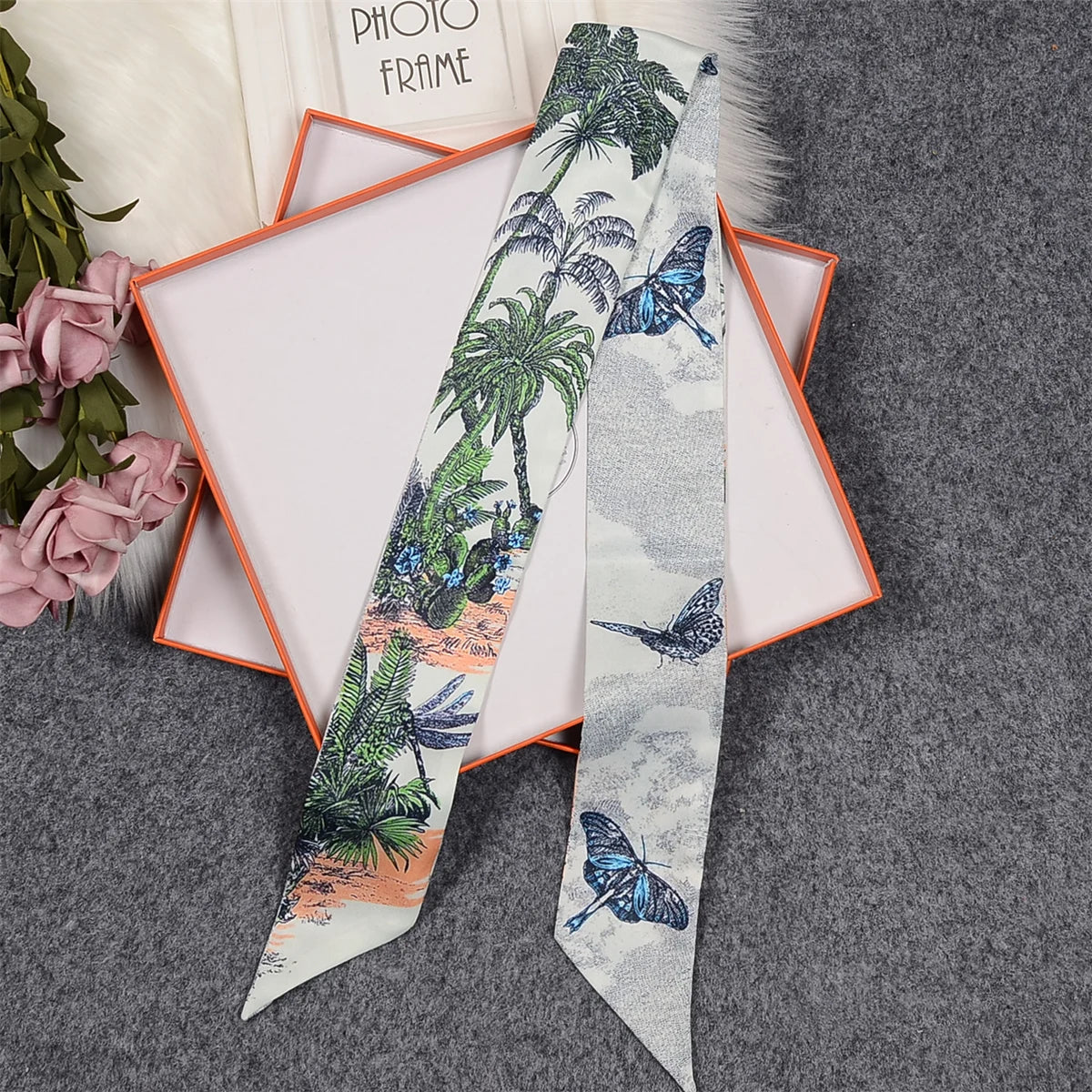 Tropic Affair Silk Skinny Scarf