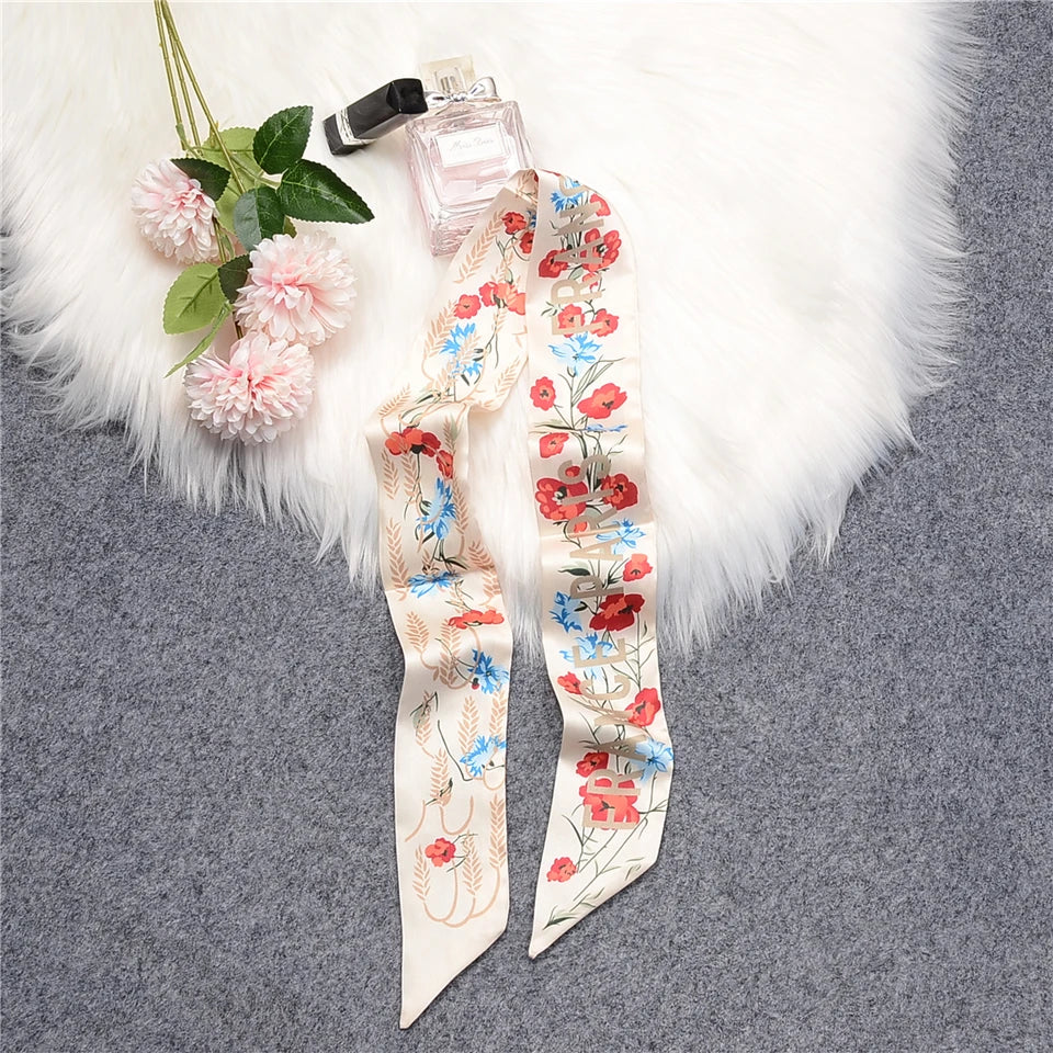 Tropic Affair Silk Skinny Scarf